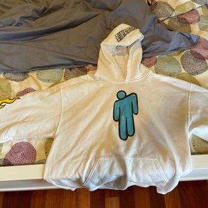 billie eilish tour sweatshirt. barely worn. missing the little hoodie string.